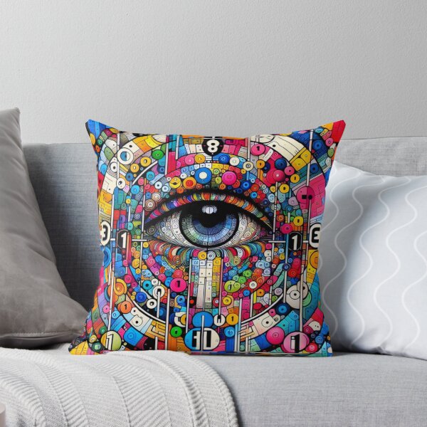 Item preview, Vibrant Chronos Eye: Abstract Geometric Mosaic designed and sold by daweave77.