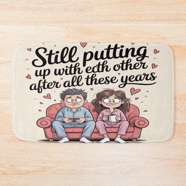 Item preview, Still Putting Up With Each Other After All These Years – Funny Cozy Anniversary Couple designed and sold by Midnight Veil Designs.
