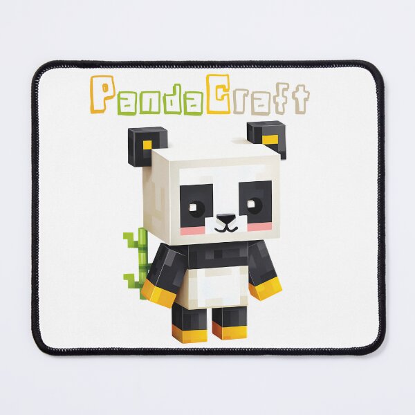 Item preview, PandaCraft Minecraft Panda - Cute Blocky Lego Style Art Print designed and sold by DesignArtist.ia.