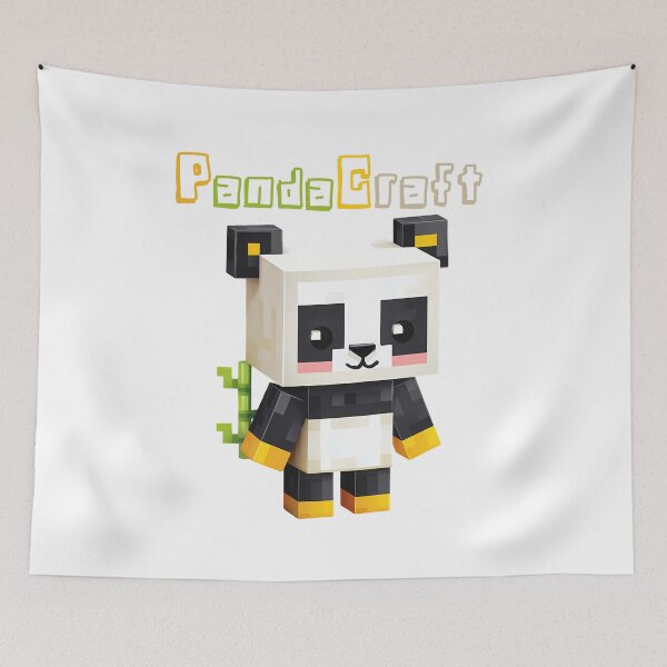Item preview, PandaCraft Minecraft Panda - Cute Blocky Lego Style Art Print designed and sold by DesignArtist.ia.