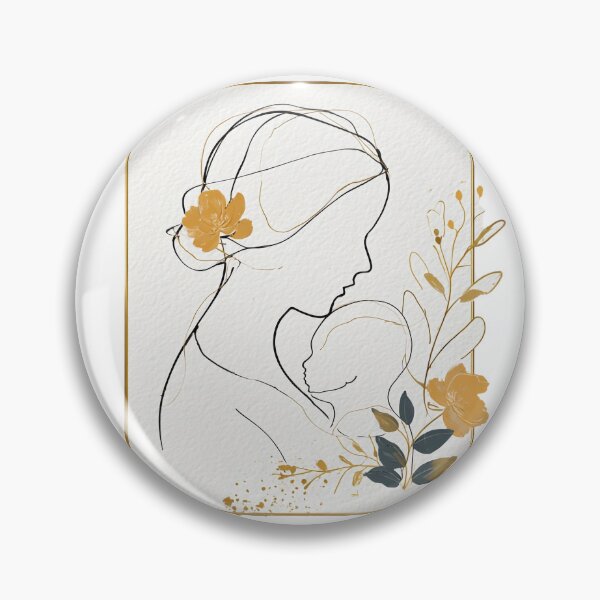 Item preview, Mother and Child Minimalist Line Art for Mother's Day designed and sold by BigStar-Cart.