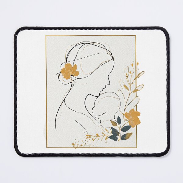 Item preview, Mother and Child Minimalist Line Art for Mother's Day designed and sold by BigStar-Cart.