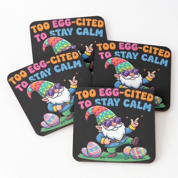 Item preview, Too Egg-cited to Stay Calm – Funny Easter Gnome designed and sold by Majnon8bp.