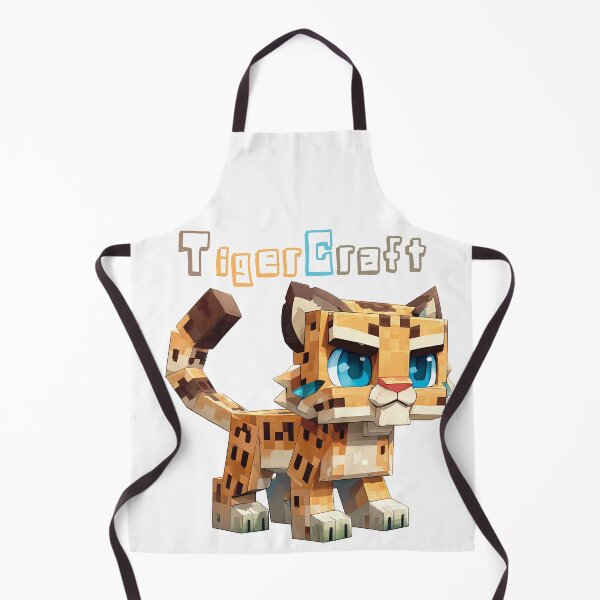 Item preview, TigerCraft Minecraft Tiger - Cute Blocky Lego Style Art Print designed and sold by DesignArtist.ia.