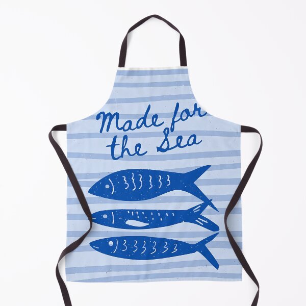 Item preview, Made for the Sea – Blue Fish Nautical Coastal Tee designed and sold by SurfGlitch.