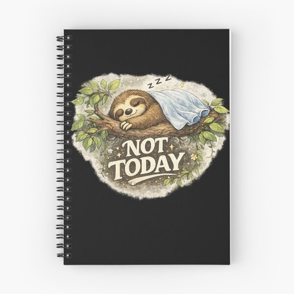 Item preview, NOT TODAY – Chill Sloth Mood Graphic for Maximum Lazy Vibes designed and sold by RolMerch.