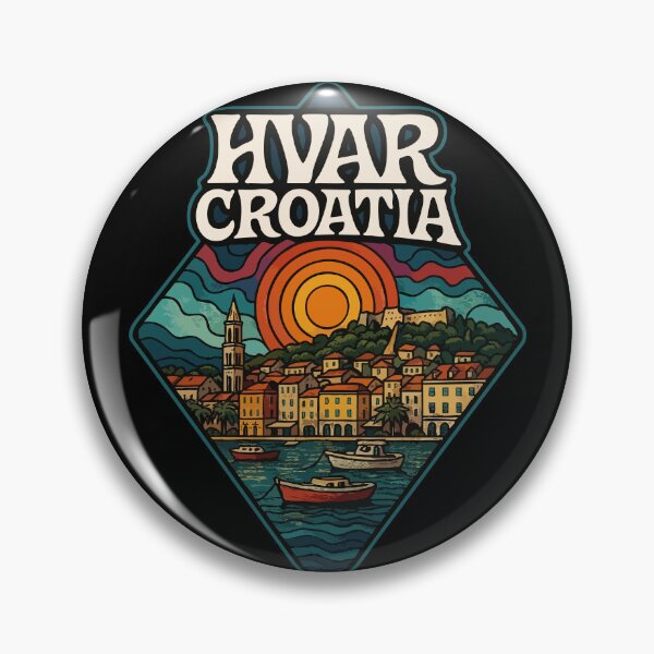 Item preview, Hvar Croatia Trippy Art Travel designed and sold by TomFrontierArt.