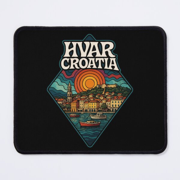 Item preview, Hvar Croatia Trippy Art Travel designed and sold by TomFrontierArt.