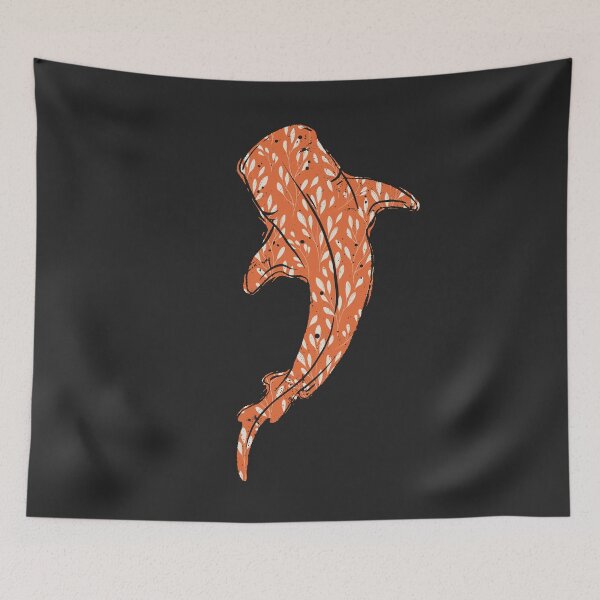 Item preview, Orange Floral Whale Shark  designed and sold by BronikowskiART.
