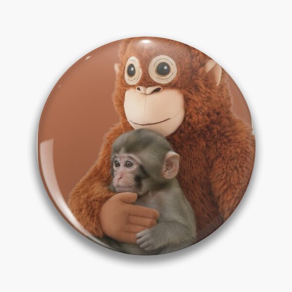 Item preview, Punch Abandoned Cute Baby Monkey Hugging Orangutan Plush Japanese Zoo designed and sold by JinxyArtistry.