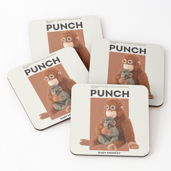 Item preview, Punch Abandoned Cute Baby Monkey Hugging Orangutan Plush Japanese Zoo designed and sold by JinxyArtistry.