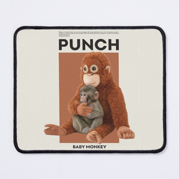 Item preview, Punch Abandoned Cute Baby Monkey Hugging Orangutan Plush Japanese Zoo designed and sold by JinxyArtistry.