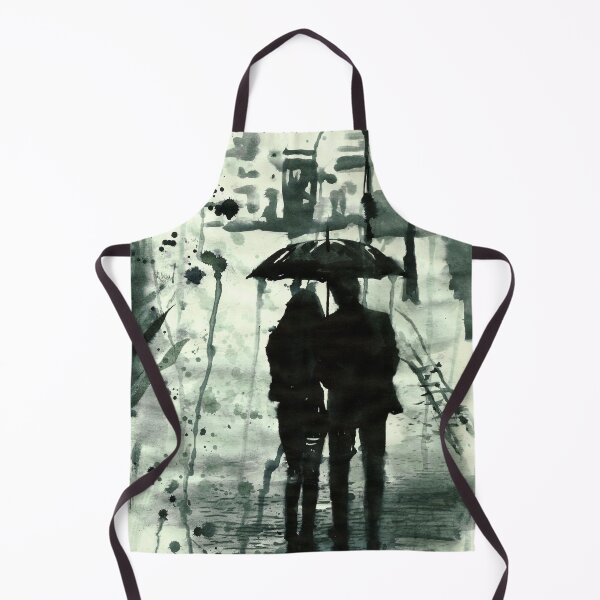 Item preview, Rainy Day Couple Wall Art – Romantic Umbrella Print | Black and White Moody Wall Decor designed and sold by art2print.