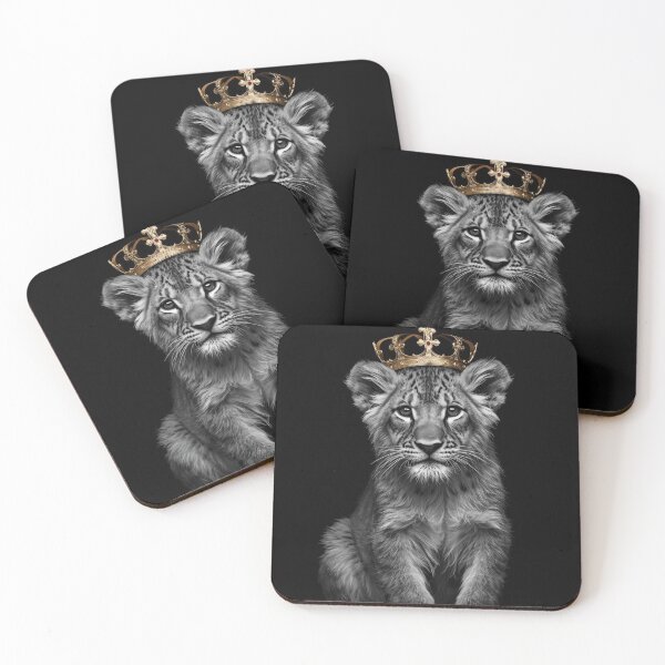 Item preview, Crowned Lion Cub – Cute & Majestic Animal Art designed and sold by EnviousPrints.