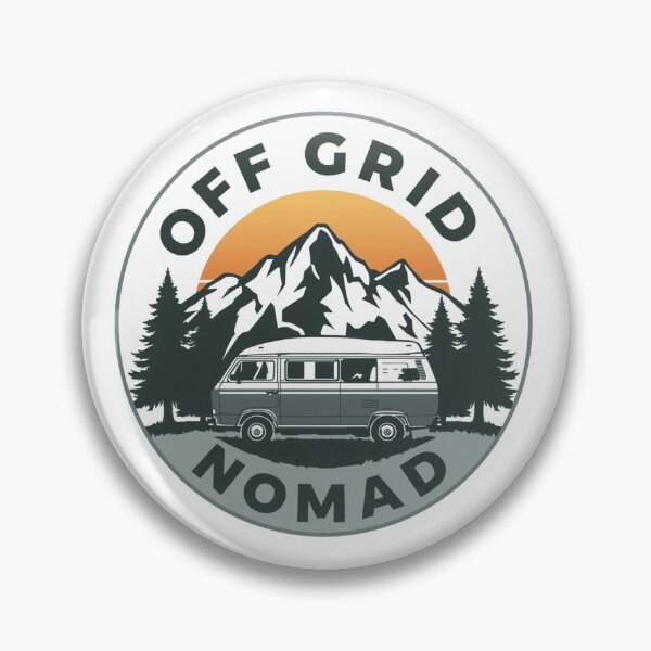Item preview, OFF GRID NOMAD Camper Van – Retro Van Life Adventure Logo, Mountain Camping Graphic, Outdoor Nomad Lifestyle  designed and sold by HOODYBUDSTYLES.