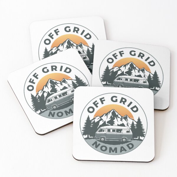Item preview, OFF GRID NOMAD Camper Van – Retro Van Life Adventure Logo, Mountain Camping Graphic, Outdoor Nomad Lifestyle  designed and sold by HOODYBUDSTYLES.