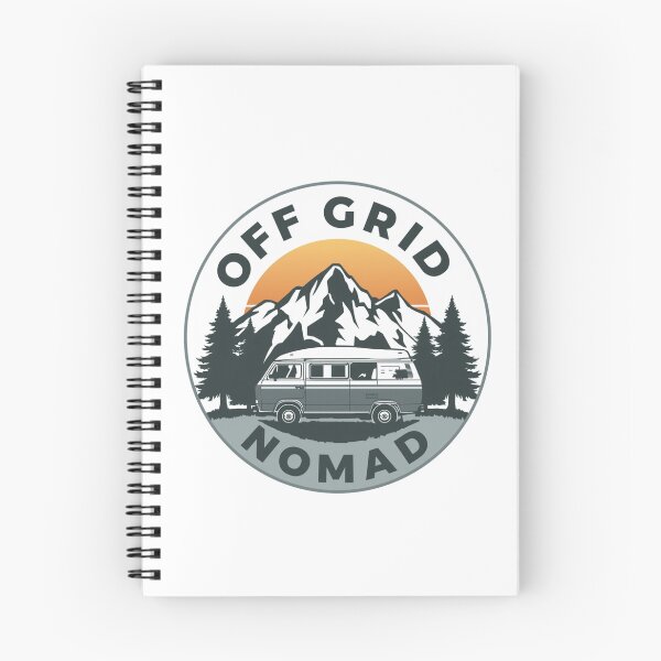 Item preview, OFF GRID NOMAD Camper Van – Retro Van Life Adventure Logo, Mountain Camping Graphic, Outdoor Nomad Lifestyle  designed and sold by HOODYBUDSTYLES.