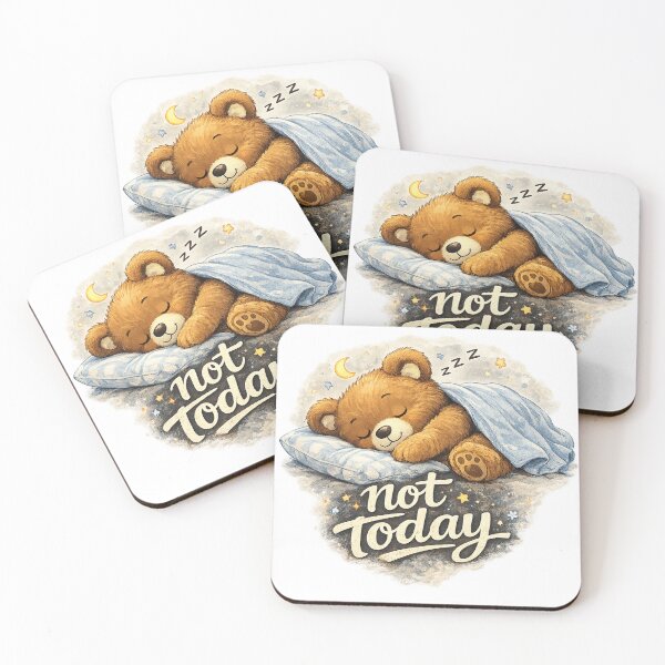 Item preview, Not Today – Cute Sleepy Bear Vibes, Cozy & Relatable Design designed and sold by RolMerch.