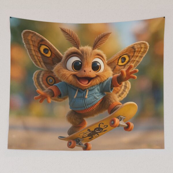 Item preview, Skater Polyphemus Moth designed and sold by Sillytoe.