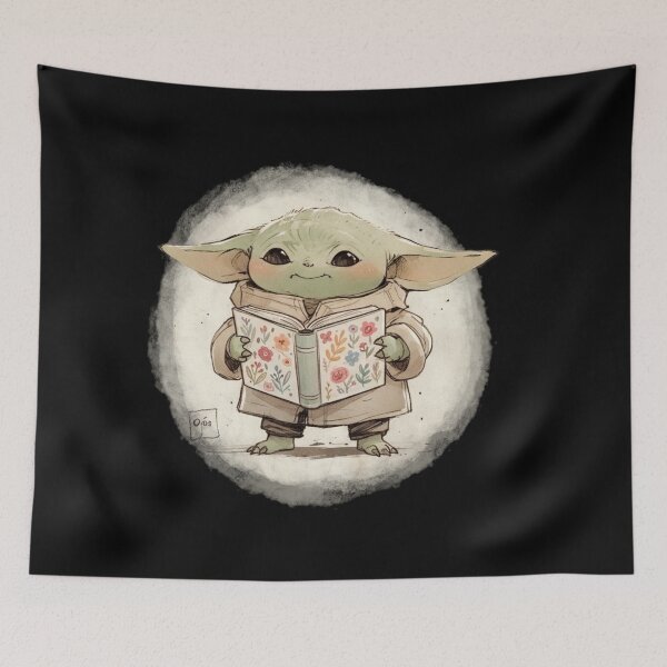 Item preview, BABY YODA WITH CUTE PLANNER designed and sold by LIS AND MELIVERSO.