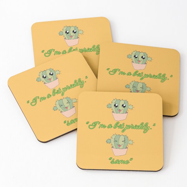 Item preview, Prickly But Cute - Funny Cactus Couple Minimalist Kawaii Design. designed and sold by LunaPrintCo.