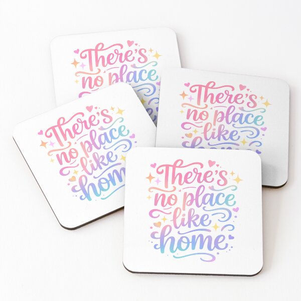 Item preview, There’s No Place Like Home Cute Pastel Inspirational Typography Art designed and sold by YK SHOP.