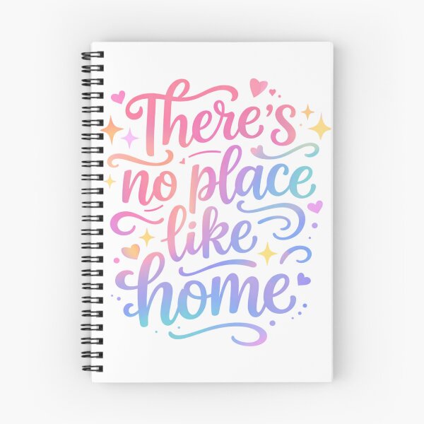 Item preview, There’s No Place Like Home Cute Pastel Inspirational Typography Art designed and sold by YK SHOP.