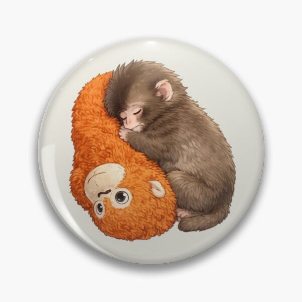 Item preview, Punch Abandoned Cute Baby Monkey Hugging Orangutan Plush Japanese Zoo designed and sold by JinxyArtistry.