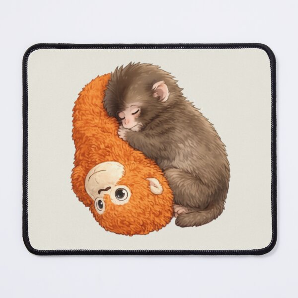 Item preview, Punch Abandoned Cute Baby Monkey Hugging Orangutan Plush Japanese Zoo designed and sold by JinxyArtistry.