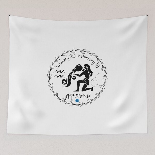 Item preview, Aquarius Zodiac Constellation Art - January 20 to February 18 (Black on Transparent) designed and sold by Dryden Stewart Enterprises.