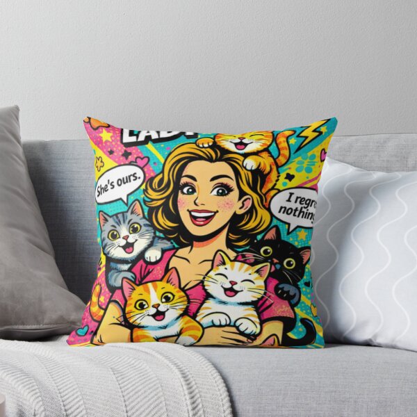 Item preview, Crazy Cat Lady Pop Art designed and sold by RetroRespect.