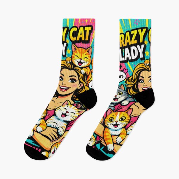 Item preview, Crazy Cat Lady Pop Art designed and sold by RetroRespect.
