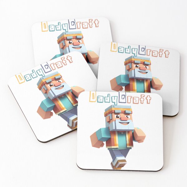 Item preview, DaddyCraft Minecraft Grandpa - Cute Blocky Lego Style Art Print designed and sold by DesignArtist.ia.