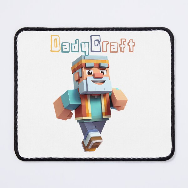 Item preview, DaddyCraft Minecraft Grandpa - Cute Blocky Lego Style Art Print designed and sold by DesignArtist.ia.