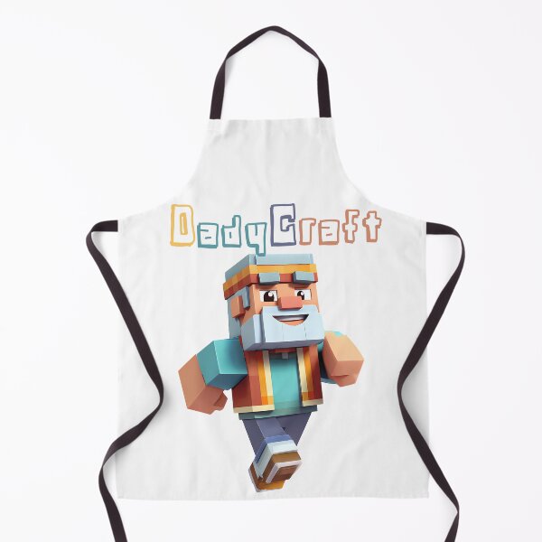 Item preview, DaddyCraft Minecraft Grandpa - Cute Blocky Lego Style Art Print designed and sold by DesignArtist.ia.