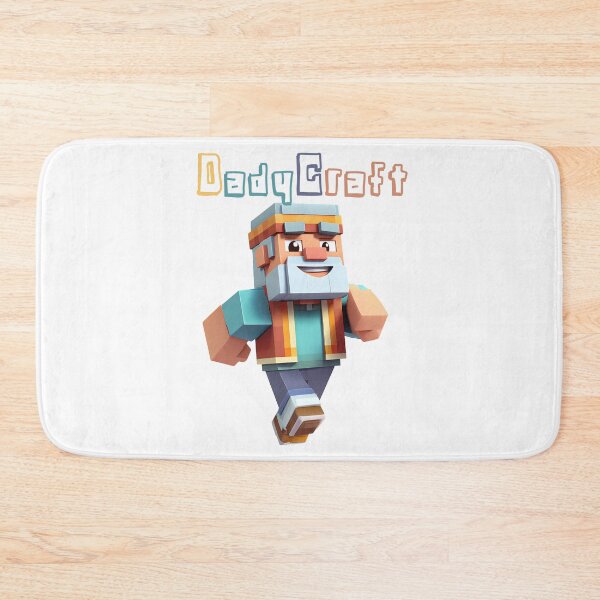 Item preview, DaddyCraft Minecraft Grandpa - Cute Blocky Lego Style Art Print designed and sold by DesignArtist.ia.