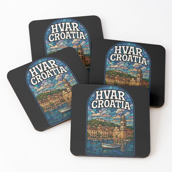 Item preview, Hvar Croatia Stained Glass Travel designed and sold by TomFrontierArt.