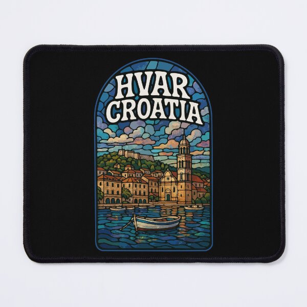 Item preview, Hvar Croatia Stained Glass Travel designed and sold by TomFrontierArt.