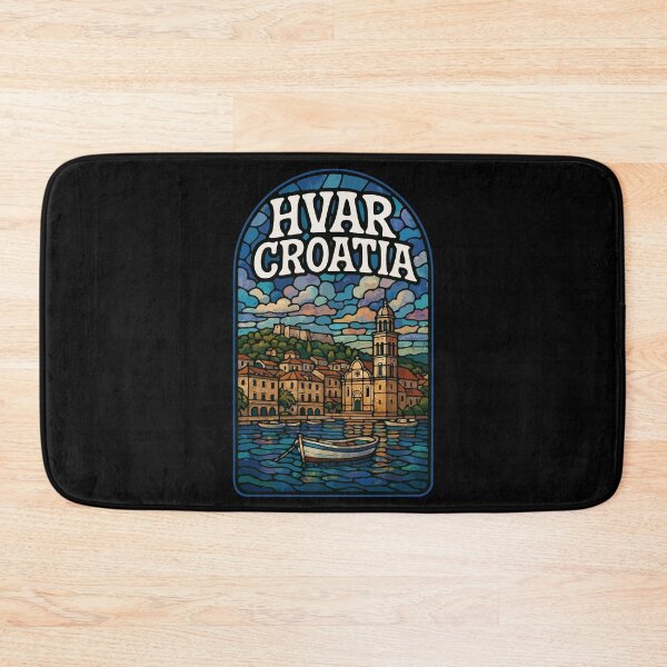 Item preview, Hvar Croatia Stained Glass Travel designed and sold by TomFrontierArt.