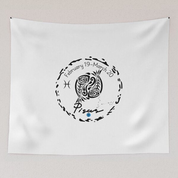 Item preview, Pisces Zodiac Constellation Art - February 19 to March 20 (Black on Transparent) designed and sold by Dryden Stewart Enterprises.