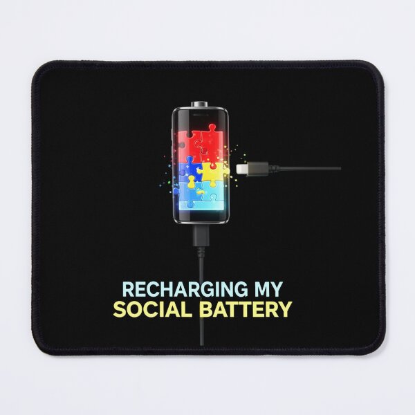 Item preview, Autism Social Battery Shirt | Recharging Puzzle Piece Energy designed and sold by MotivAura.
