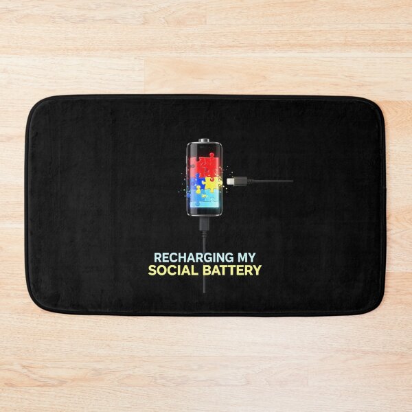 Item preview, Autism Social Battery Shirt | Recharging Puzzle Piece Energy designed and sold by MotivAura.