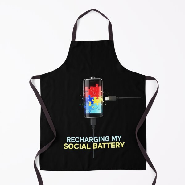 Item preview, Autism Social Battery Shirt | Recharging Puzzle Piece Energy designed and sold by MotivAura.