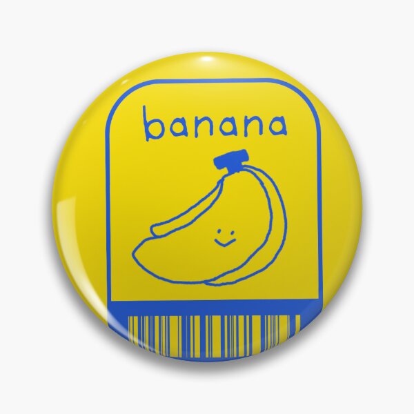 Item preview, Cute Barcode Banana Fruit Character Retro Mascot Sticker Illustration Design designed and sold by creative-lamb.