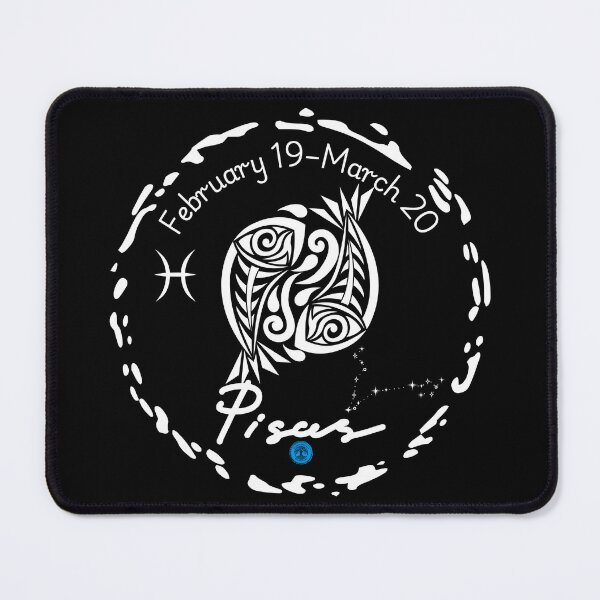 Item preview, Pisces Zodiac Constellation Art - February 19 to March 20 (White on Transparent) designed and sold by Dryden Stewart Enterprises.