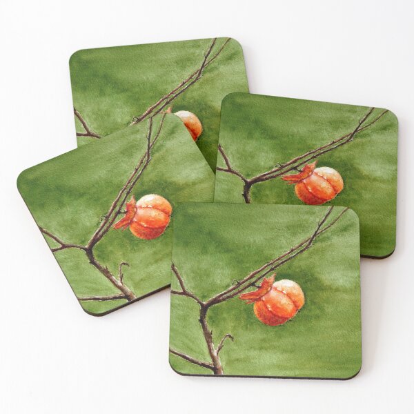 Item preview, Branch with Persimmon Watercolor designed and sold by Nikafreihafen.