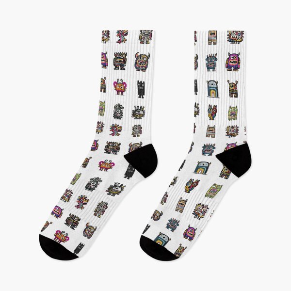 Item preview, Funny Monster Sticker Set – Colorful Cute Doodle Creatures designed and sold by sabantha.