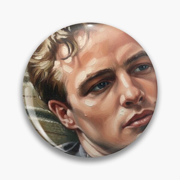Item preview, The Wild One: Marlon Brando Raw Impasto Portrait designed and sold by Art's Diner.