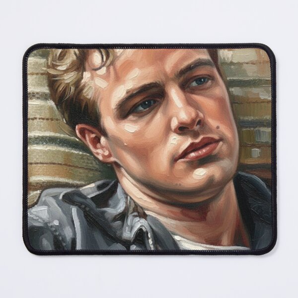 Item preview, The Wild One: Marlon Brando Raw Impasto Portrait designed and sold by Art's Diner.