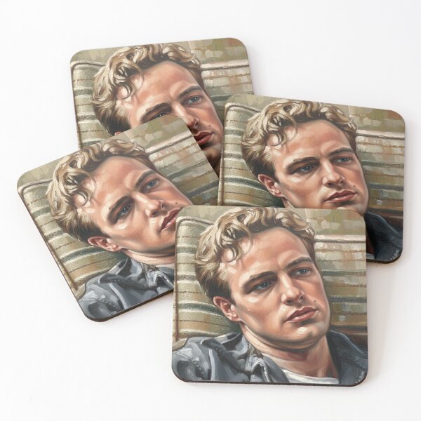 Item preview, The Wild One: Marlon Brando Raw Impasto Portrait designed and sold by Art's Diner.